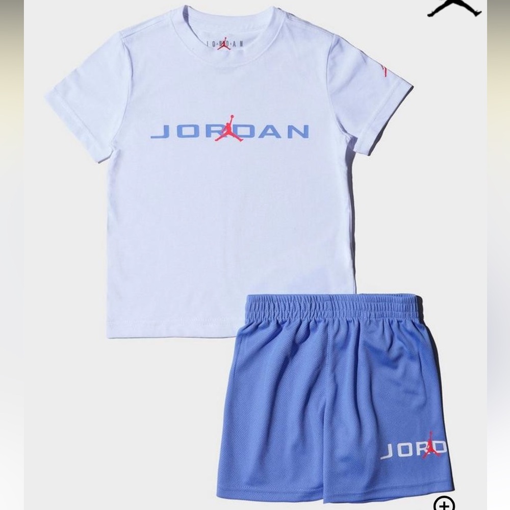 Jordan Kids' Blue and White T-Shirt and Shorts Set